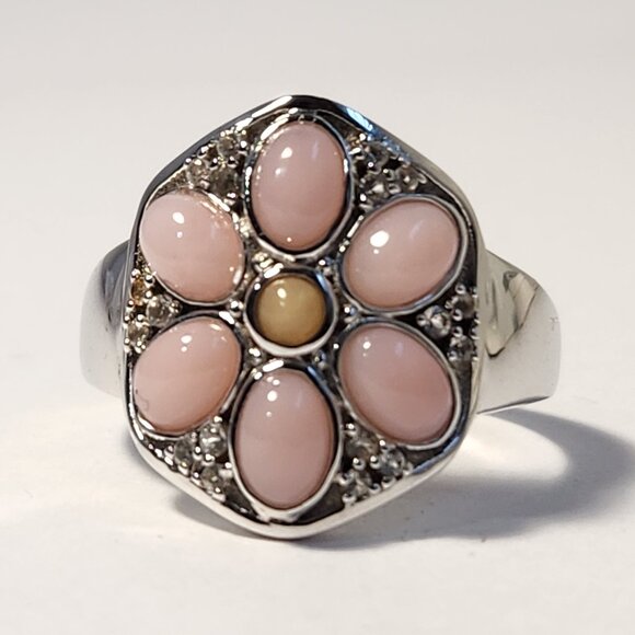 VTG NIB 925 Pink Ethiopian Opal Ring Size 11 - Picture 4 of 11